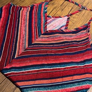 Striped racer back tank